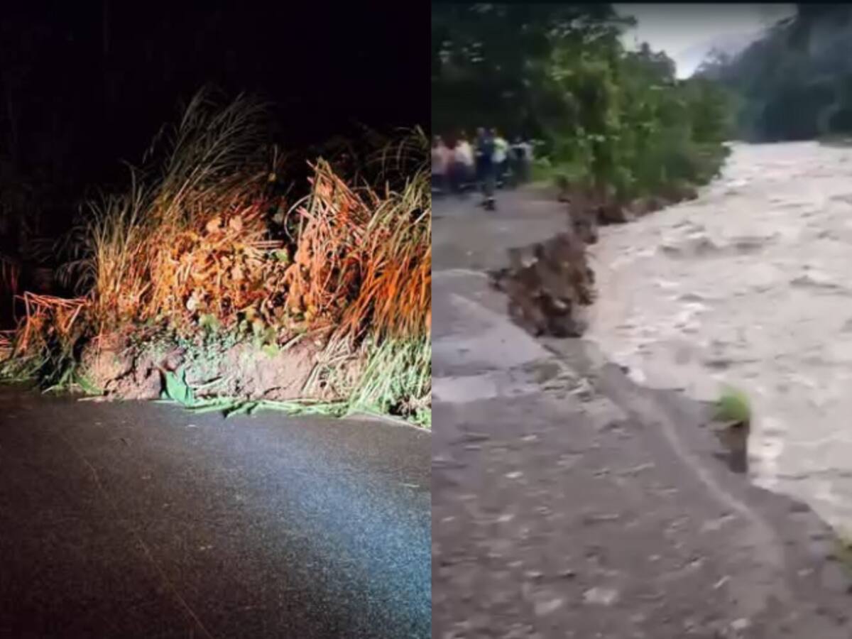 Más de 13 carreteras en Caldas están cerradas y con restricción por los derrumbes