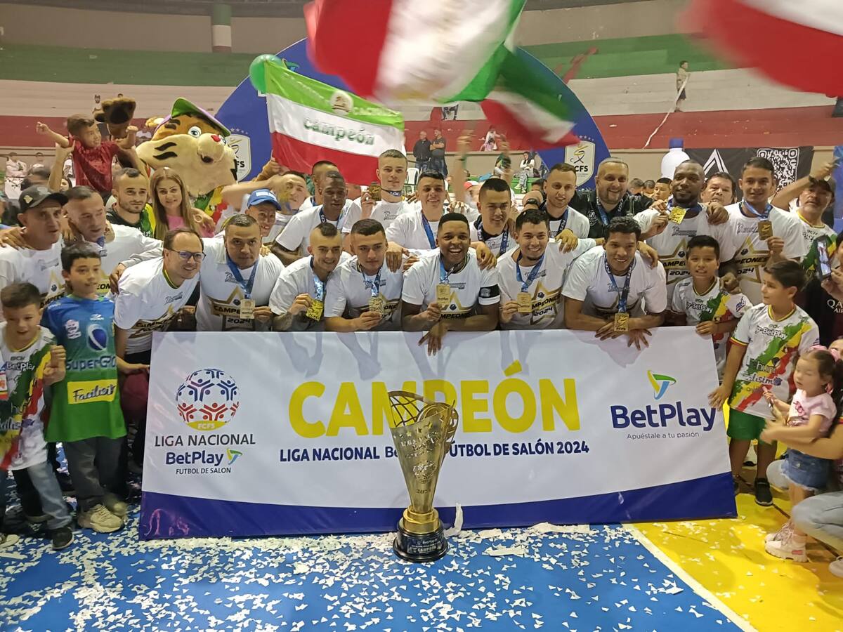 Caciques del Quindío, el más campeón de la Liga Nacional de Fútbol de Salón, quinto título