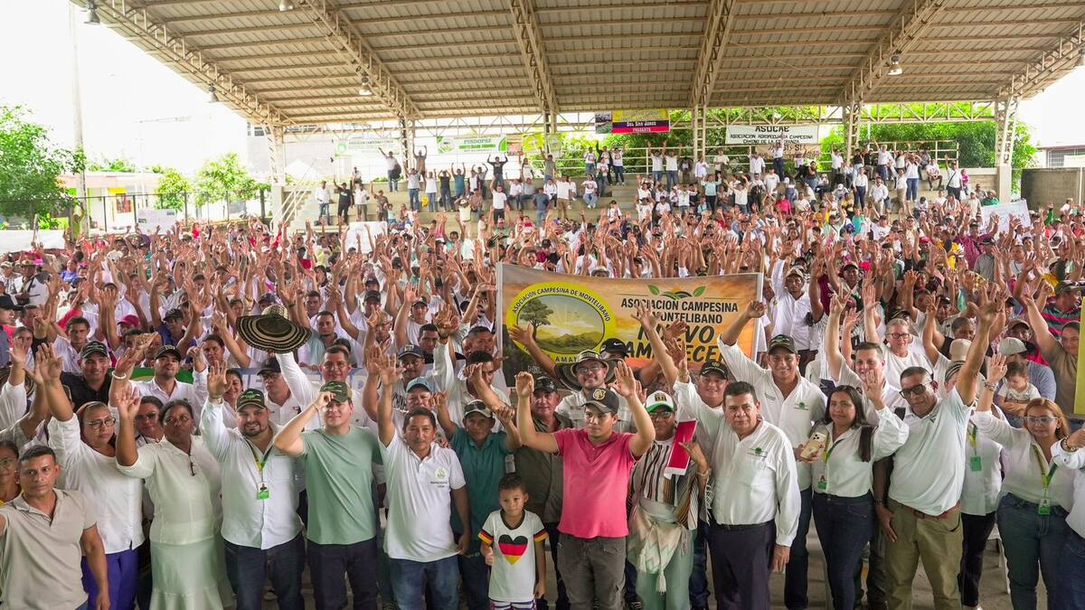 Más de 600 familias campesinas recibieron 1.254 hectáreas en Montelíbano, Córdoba