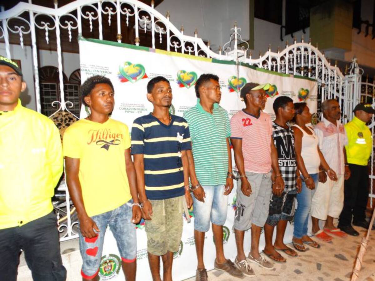 Policía en Bolívar capturó 20 integrantes de dos bandas dedicadas al tráfico de estupefacientes