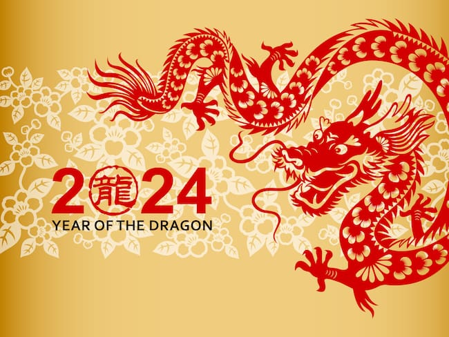 Representación visual del año nuevo chino, que este 2024 estará representado por el dragón (Foto vía Getty Images)