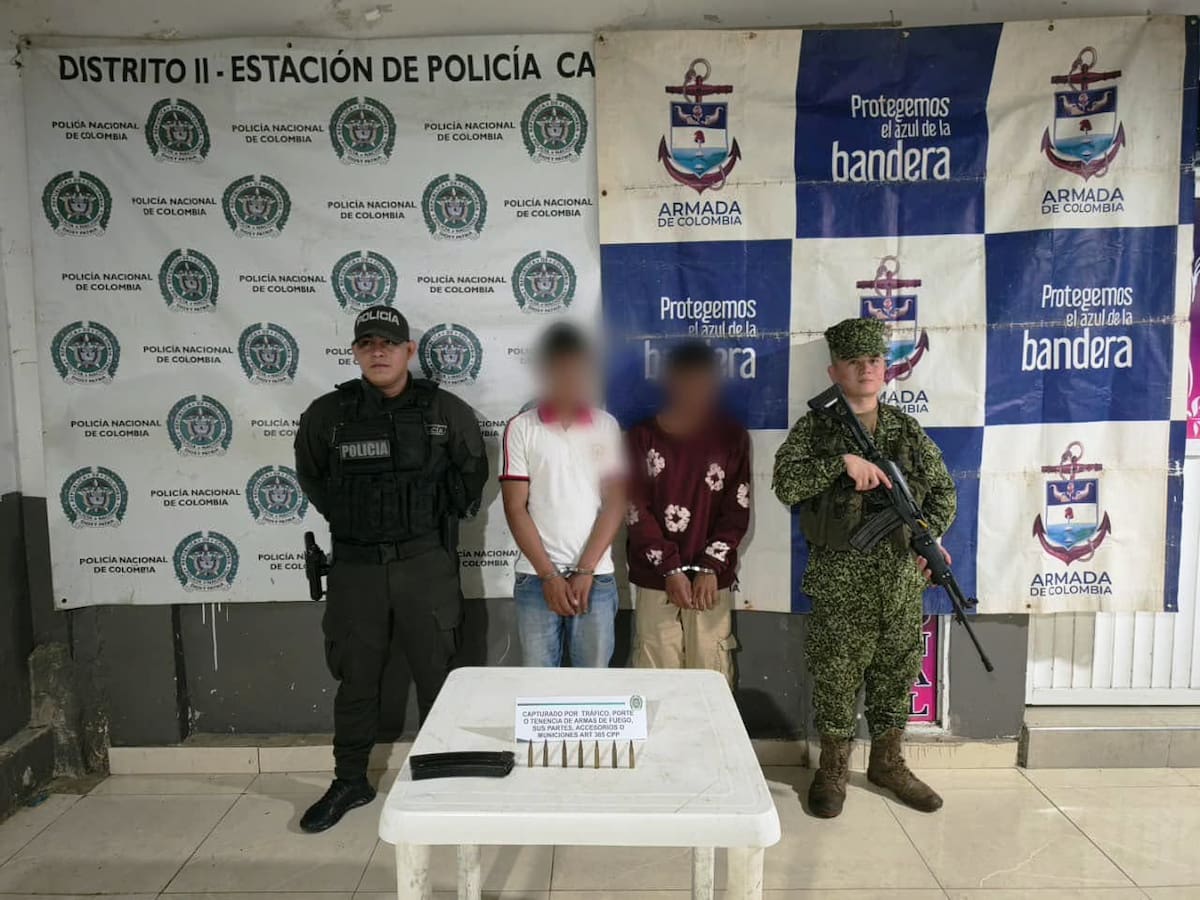 Dos extranjeros capturados con munición de fusil en El Carmen de Bolívar
