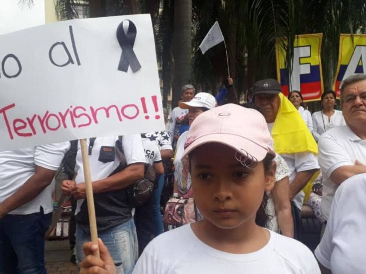 En imágenes: lo que dejó la marcha en Cali contra el terrorismo