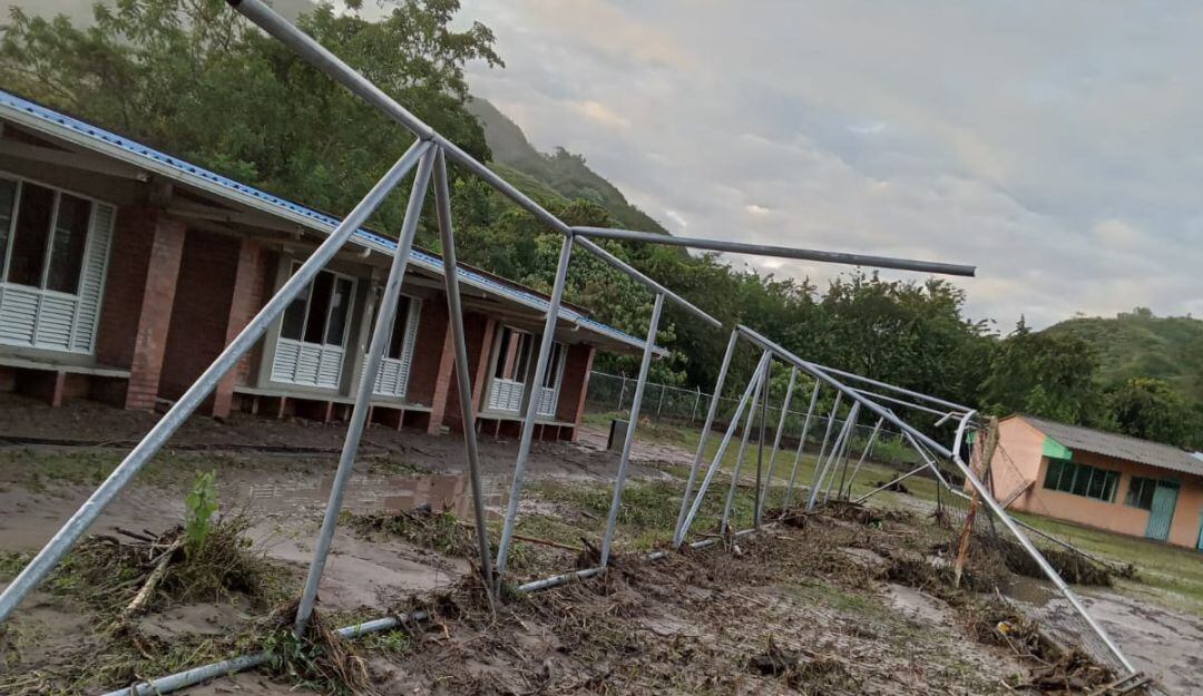 En el sector de La Alianza, Quilcacé, un aula educativa fue destruida