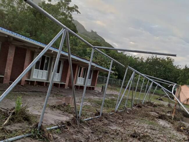En el sector de La Alianza, Quilcacé, un aula educativa fue destruida