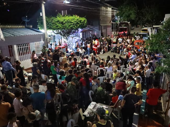 Ejército Nacional llevó una "Navidad con amor" a comunidades en Cúcuta. / Foto: Ejército Nacional.