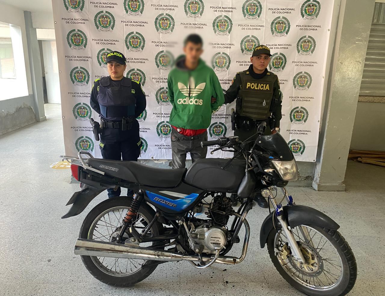 Capturado por hurto - foto policía Antioquia