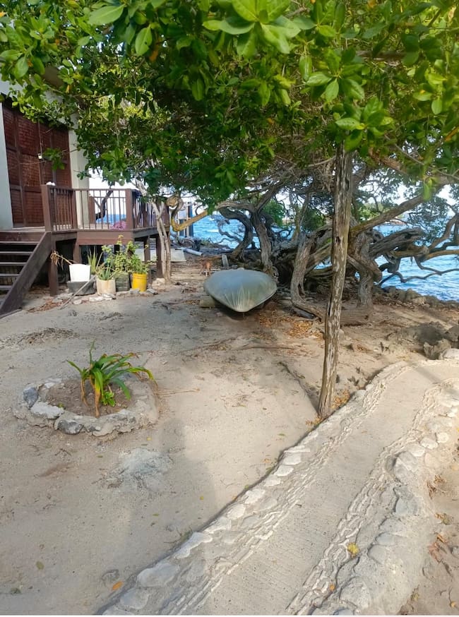 La Isla Fiesta tiene 600 metros cuadrados y está ubicada en Islas del Rosario, frente a Cartagena. Crédito: Cortesía.