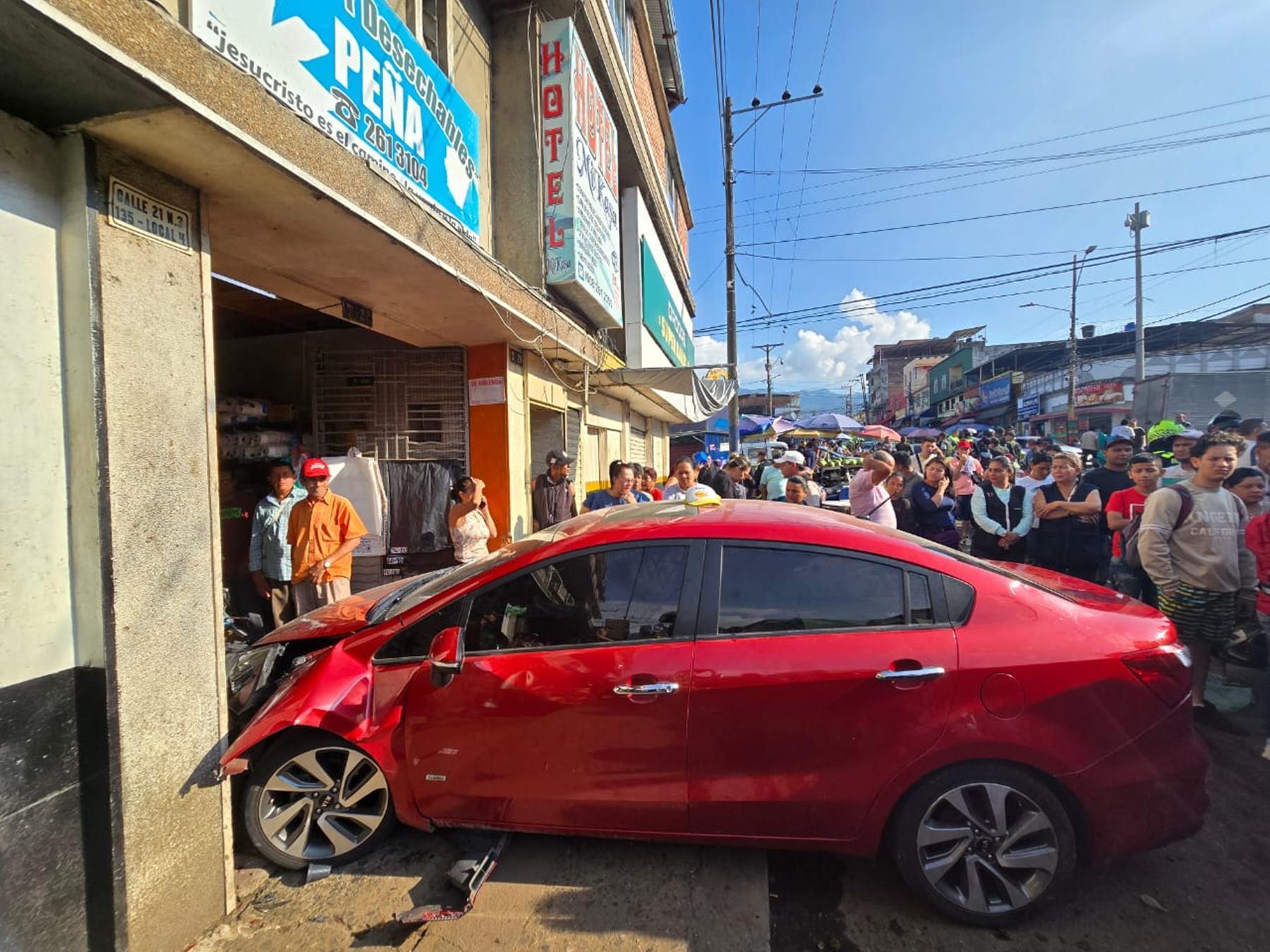 Accidente en la Plaza de la 21 de Ibagué