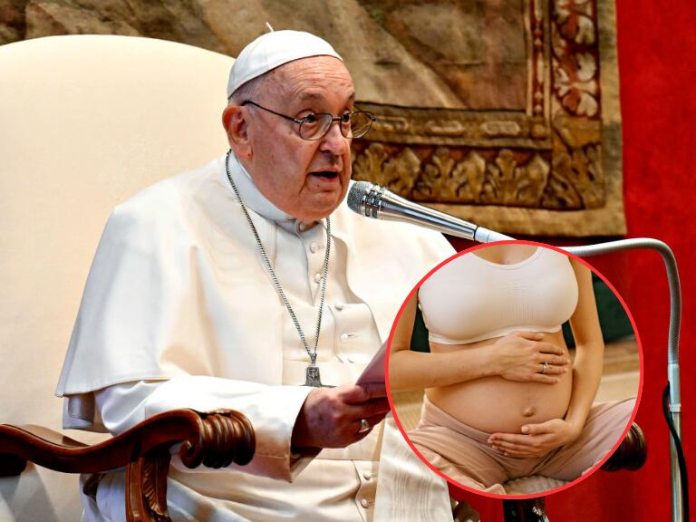 Papa Francisco e imagen de referencia de embarazo // Getty Images