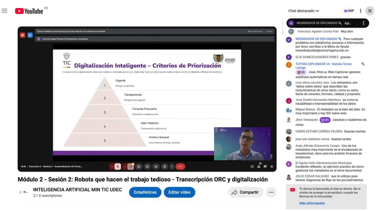 Diplomado en Inteligencia Artificial para el Sector Público avanza con éxito