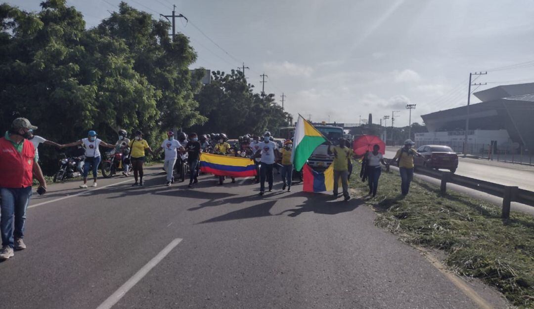 La manifestación hace parte del paro nacional