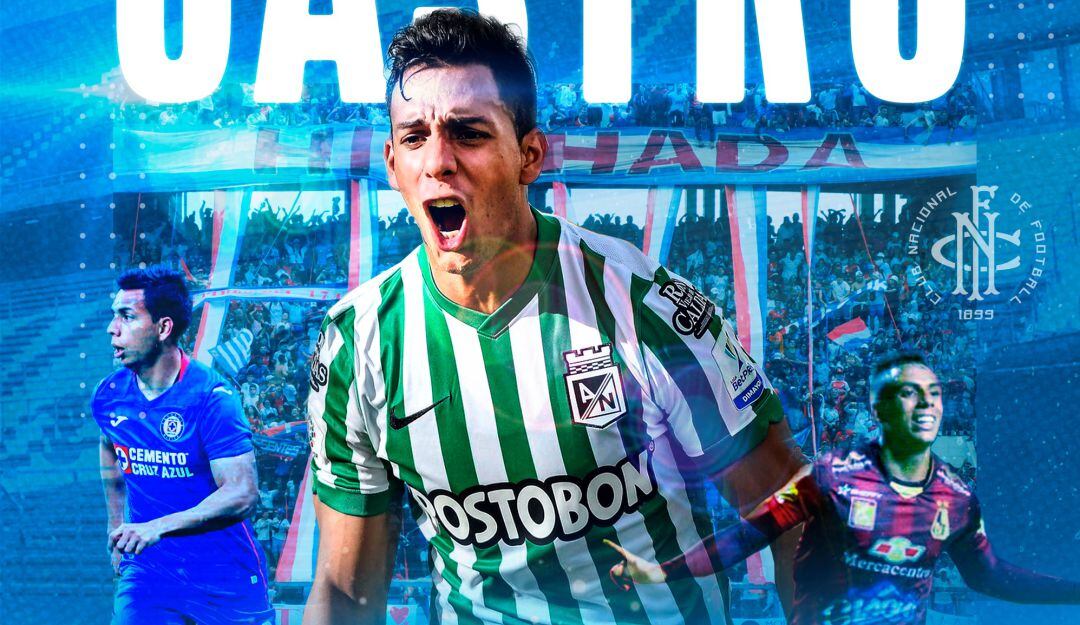 El anuncio oficial de Nacional del extremo colombiano Alex Castro.