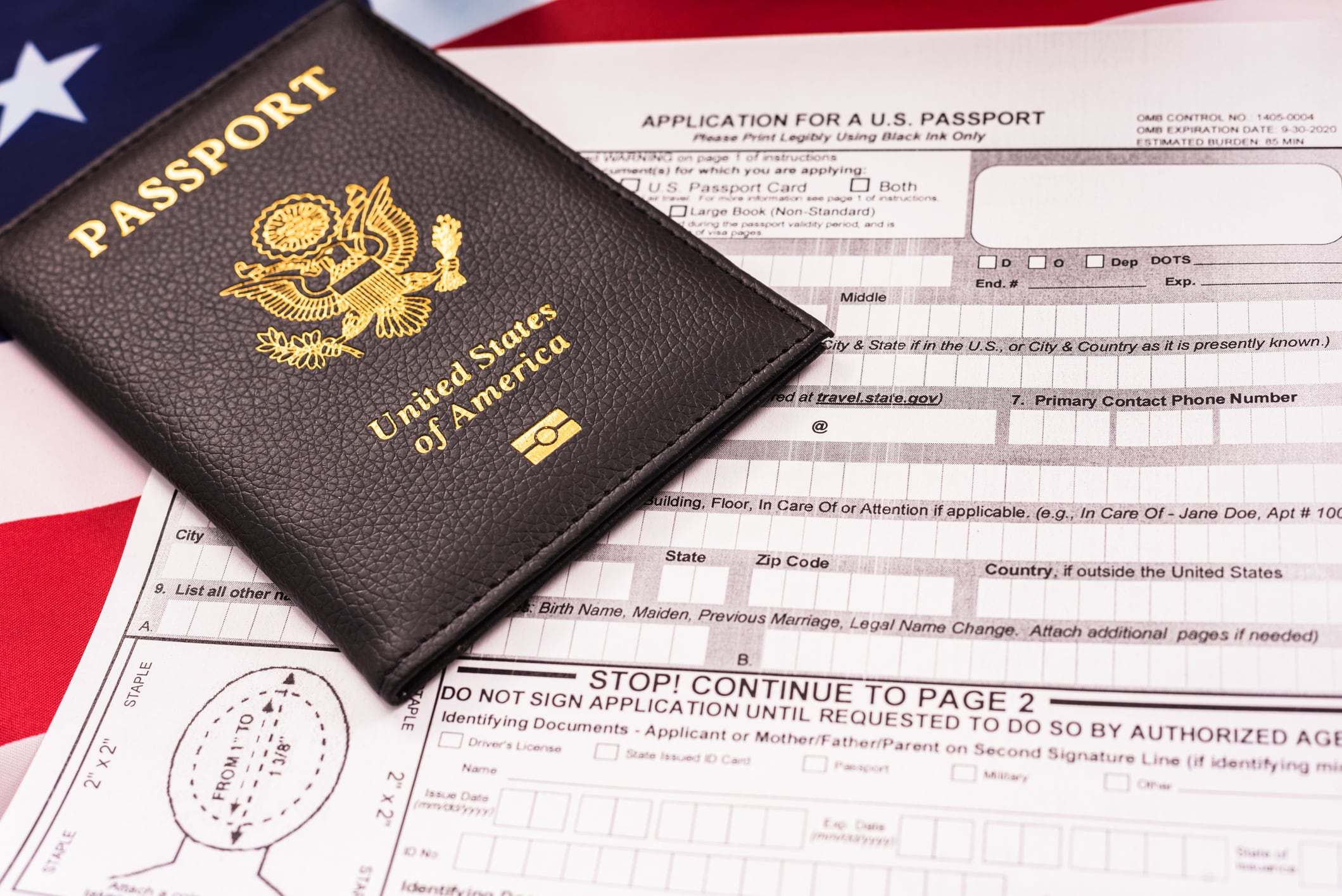 Aplicación para la visa americana, con pasaporte de Estados Unidos (Getty Images)