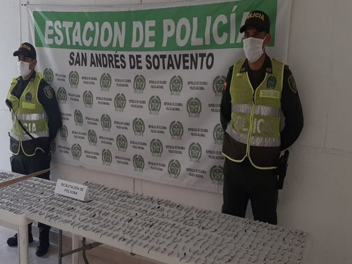 Policía incauta 1.500 matasuegras en San Andrés de Sotavento, Córdoba