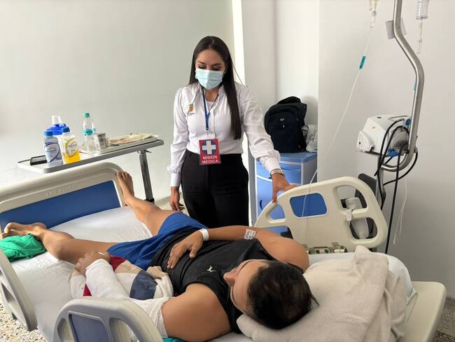 Hincha herido en el estadio de Ibagué