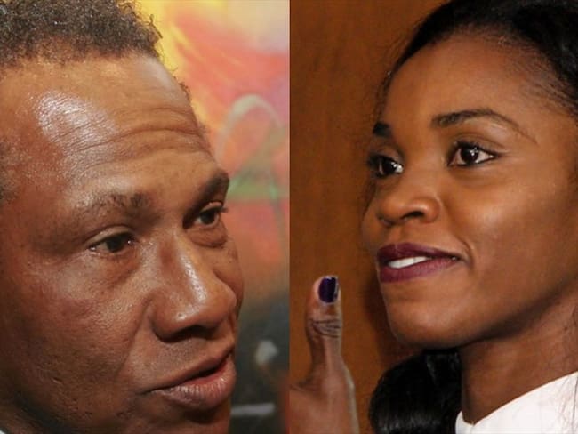 Willington Ortiz da consejos a Caterine Ibargüen. Foto: Colprensa