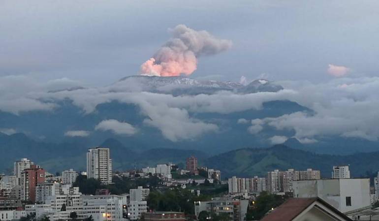 Así se vio el volcán el fin de semana.