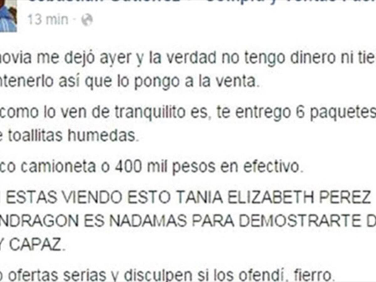 Joven pone en venta a su hijo por medio de Facebook
