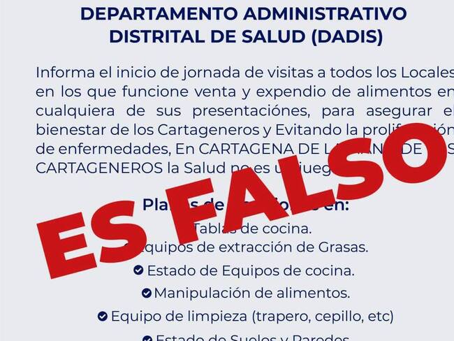 Desmienten supuestas visitas a establecimientos dedicados a la venta de alimentos