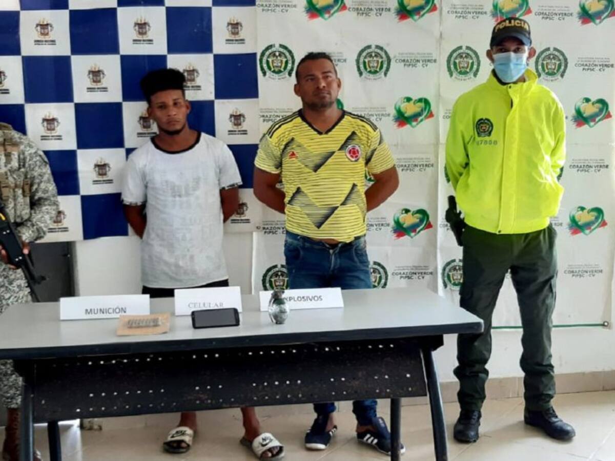 Capturan a padre e hijo con una granada de fragmentación en Bolívar