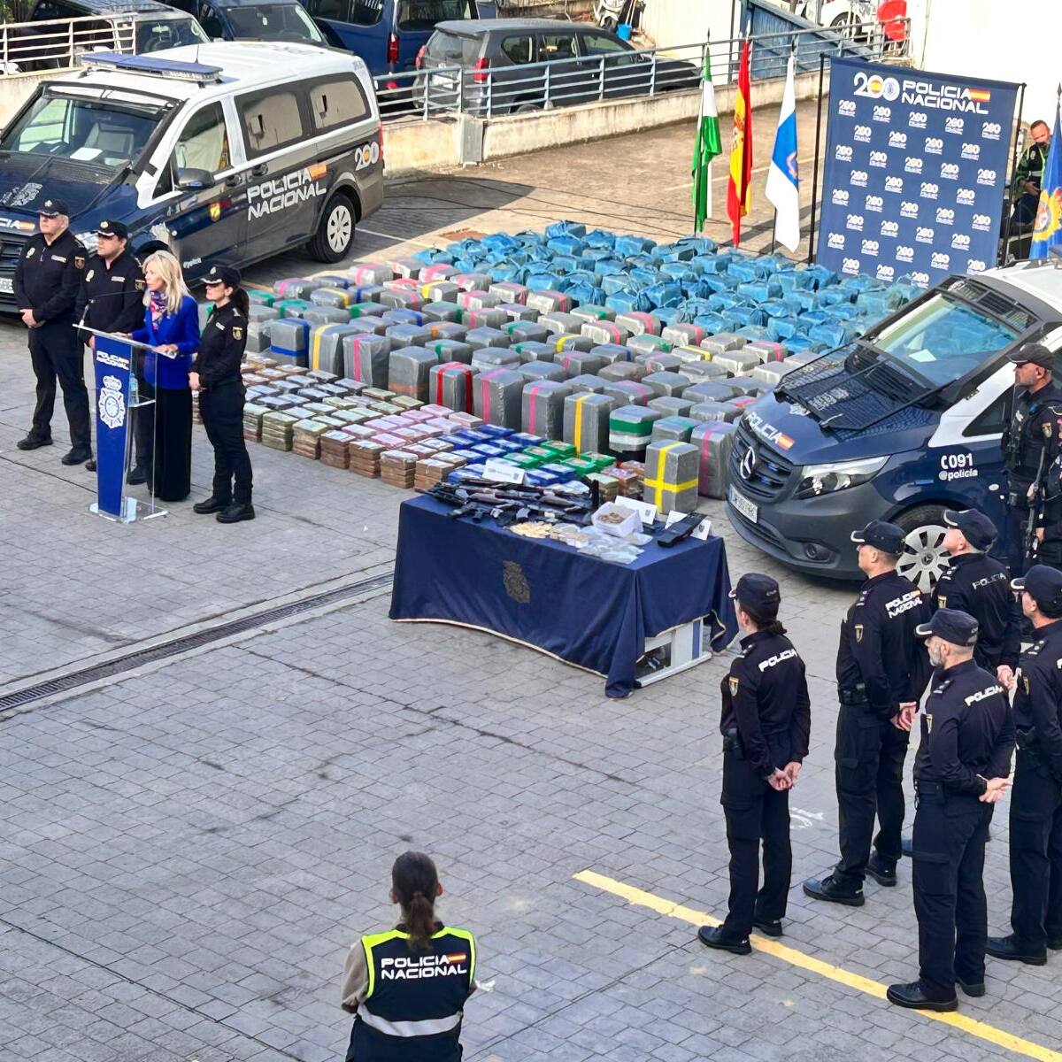 Incautan en España un cargamento de 5 toneladas de cocaína en una operación con 10 detenidos