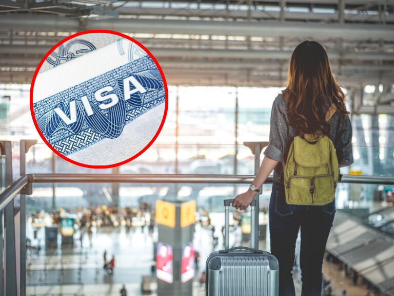 Mujer con maletas en un aeropuerto. (Foto: Getty Images)