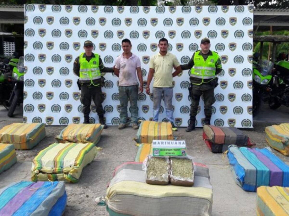 Incautada una tonelada de marihuana en vías del Huila