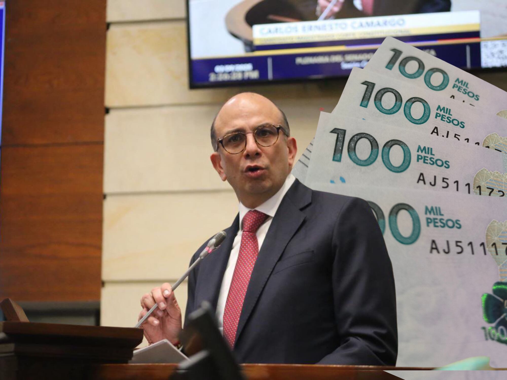 Carlos Camargo. Foto: Senado y Getty Images.