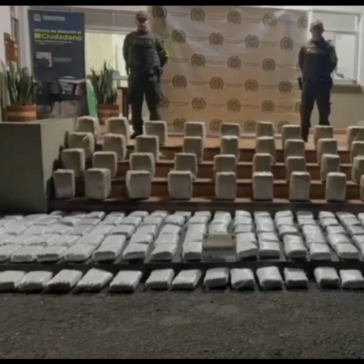 Luego de una persecución, la policía incautó media tonelada de marihuana en Bello