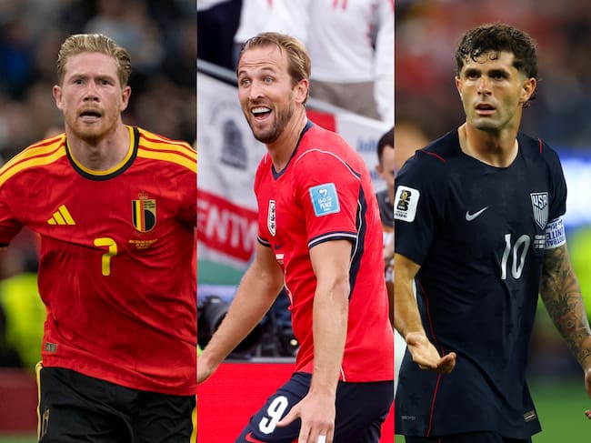 Kevin de Bruyne. Harry Kane. Cristian Pulisic. Fotos: Getty Images.