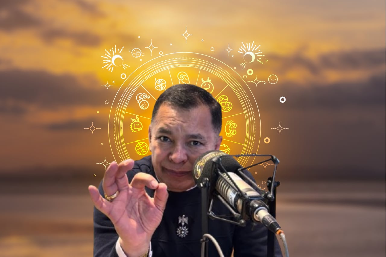 Él es el profesor Salomón, experto en la lectura del Horóscopo y el Tarot (Crédito: Profesor Salomón - Youtube) // De fondo: Imagen ilustrativa del horóscopo (crédito: Getty Images).