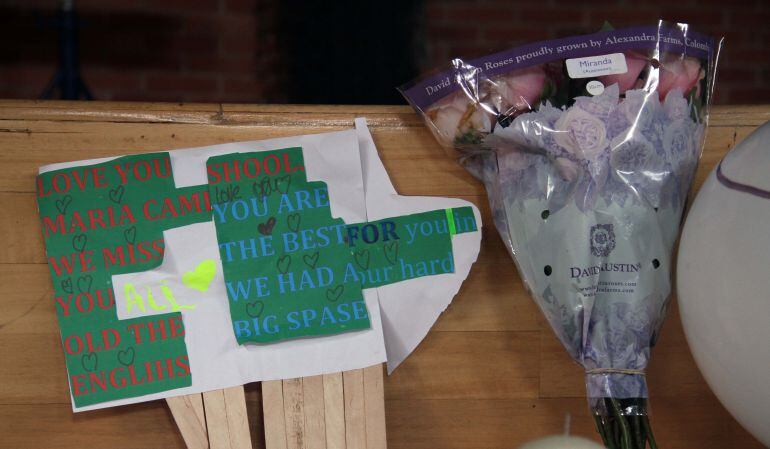 Homenaje de sus amigos a María Camila Velandia.