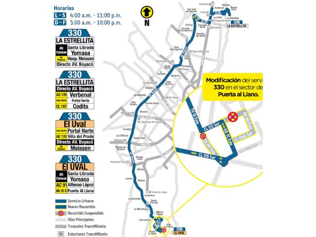Rutas del 330 (El Uval)