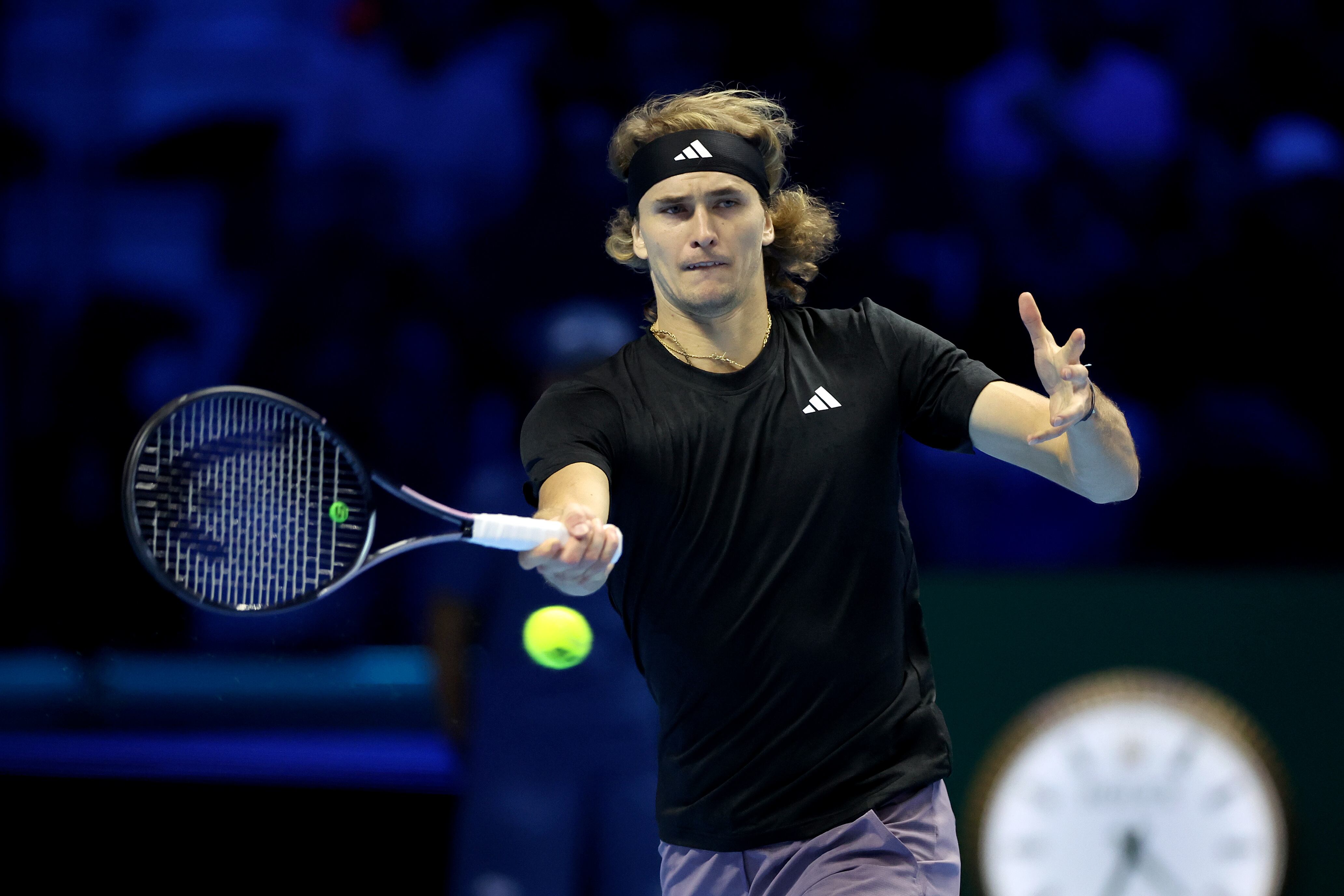 Alexander Zverev en el partido frente a Carlos Alcaraz. (Photo by Giampiero Sposito/Getty Images)