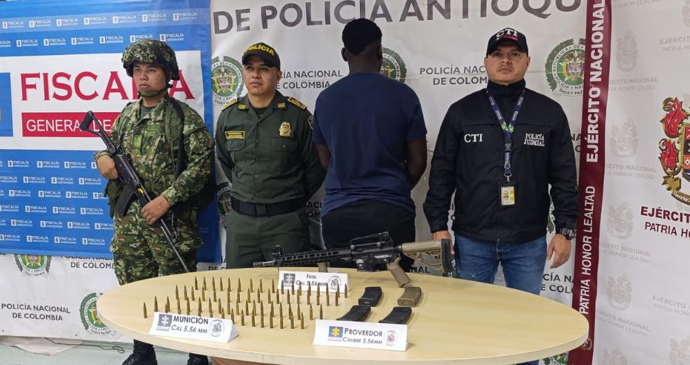 Alias Bairon guerrillero del frente 18 capturado en Ituango