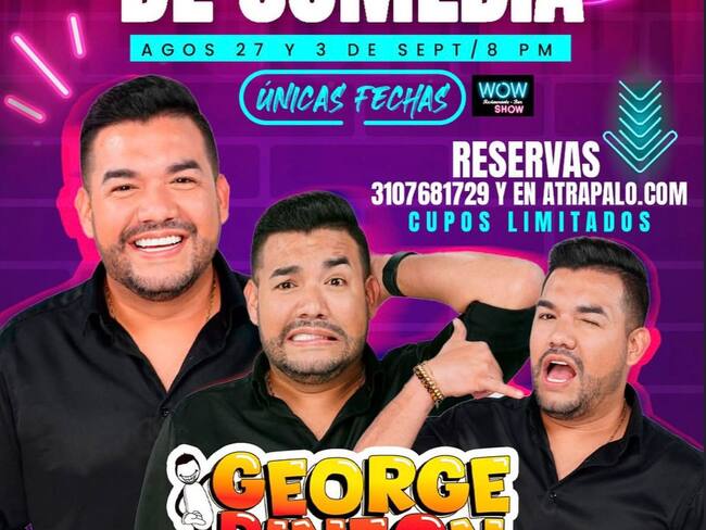 George Pinzón presenta su show ‘Miércoles de Comedia’