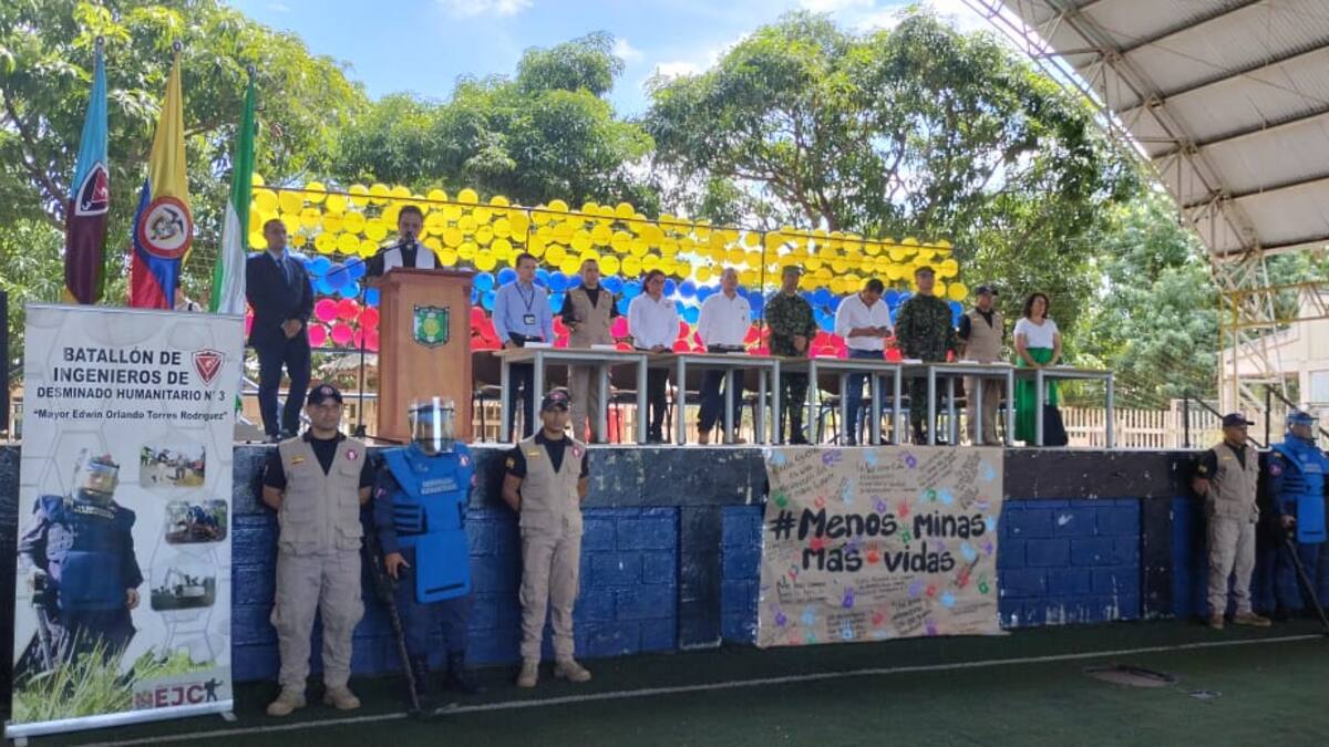 Declaran a Aguachica, Cesar, territorio libre de minas antipersonal