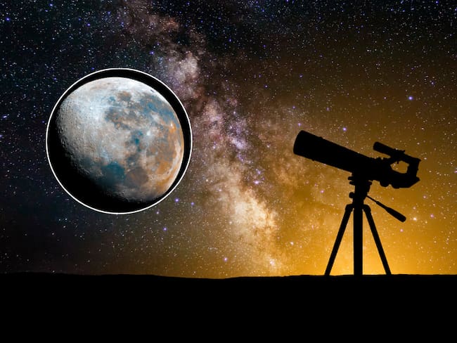 Telescopio dirigido para tomar algunas imágenes del espacio (Getty Images) / Imágenes de la Luna tomadas por Prathamesh Jaju (Instagram: prathameshjaju)