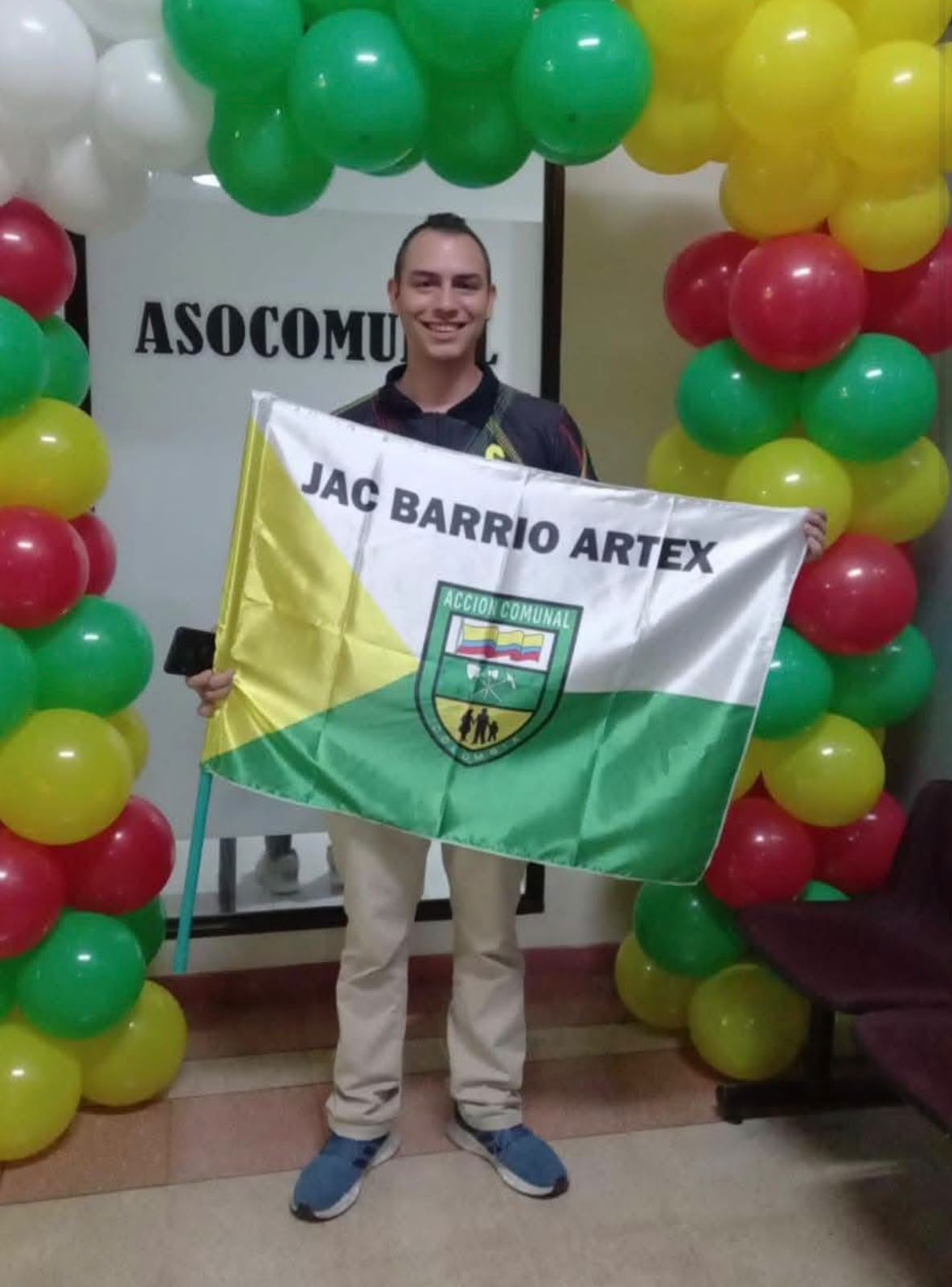 Juan Esteban Urán Cano, presidente de la Junta de Acción Comunal (JAC) del barrio Artex, de Itagüí.