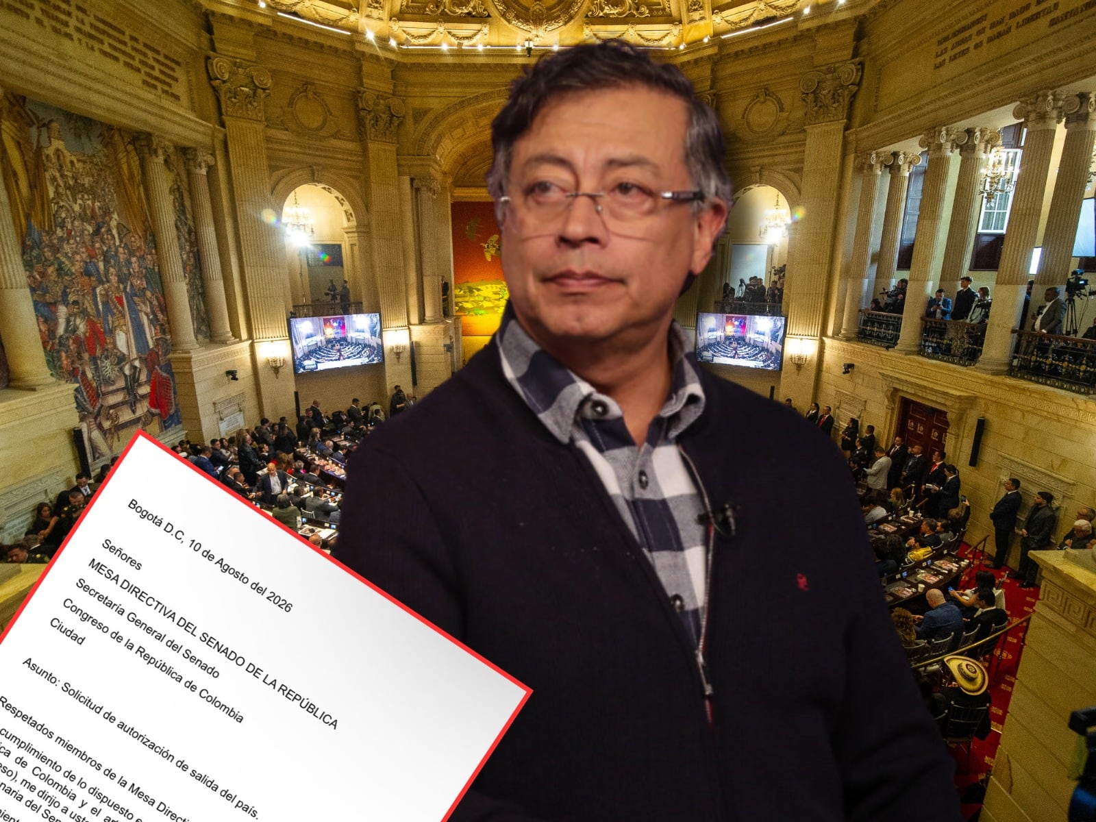 Expresidente Gustavo Petro solicitó al Senado autorización para salir del país durante un año