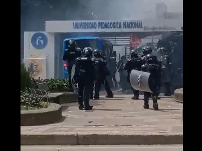 Graves problemas de orden público se registran en inmediaciones a la Universidad Pedagógica de Bogotá