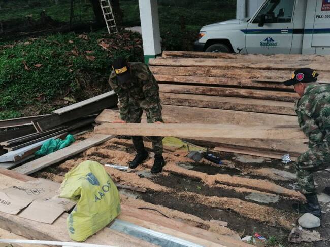 Ejército logró incautar madera ilegal en Pueblo Rico