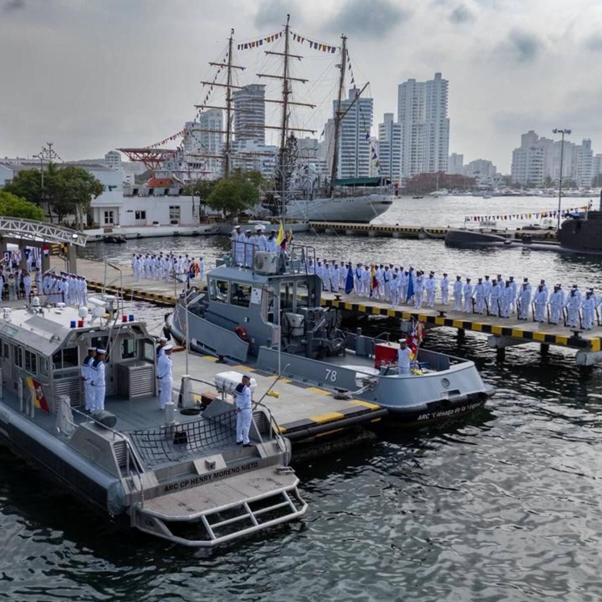 En Cartagena, Armada de Colombia incorpora dos nuevas embarcaciones marítimas