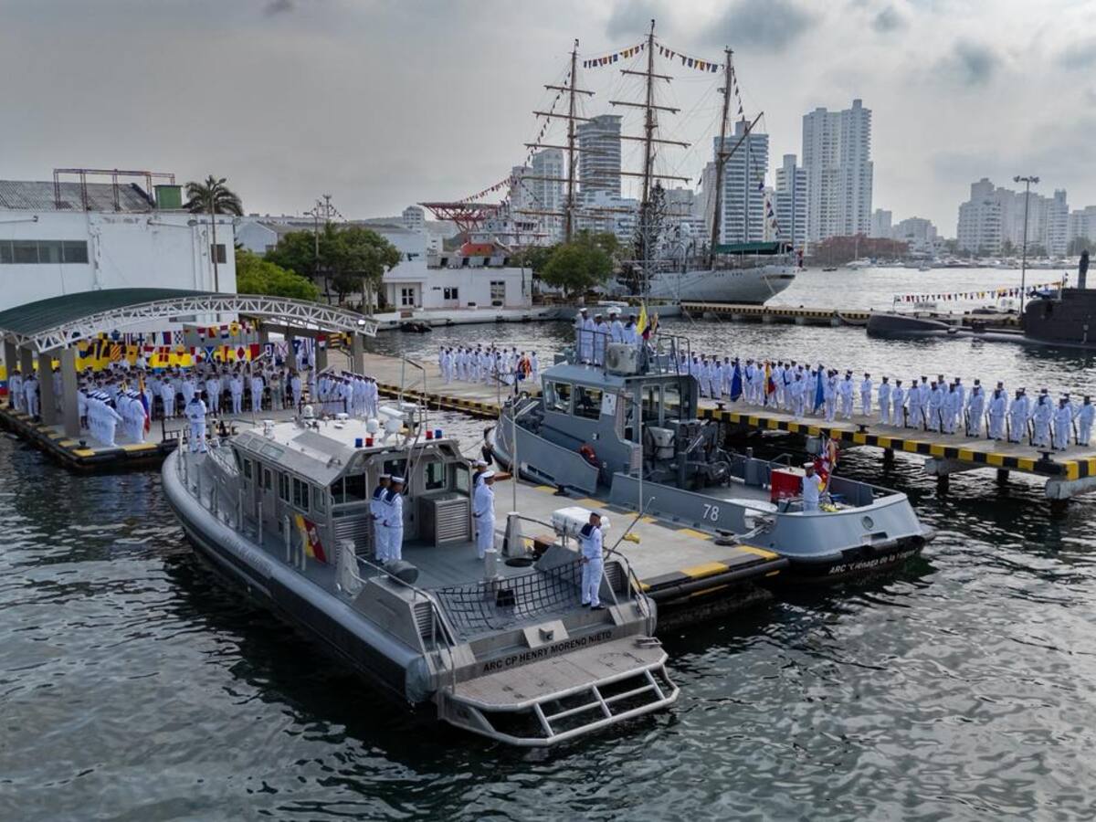 En Cartagena, Armada de Colombia incorpora dos nuevas embarcaciones marítimas