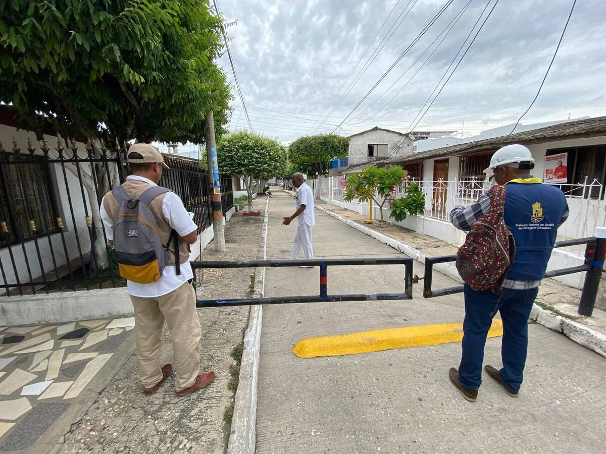 Realizaron inspección técnica a talanqueras del barrio Martínez Martelo