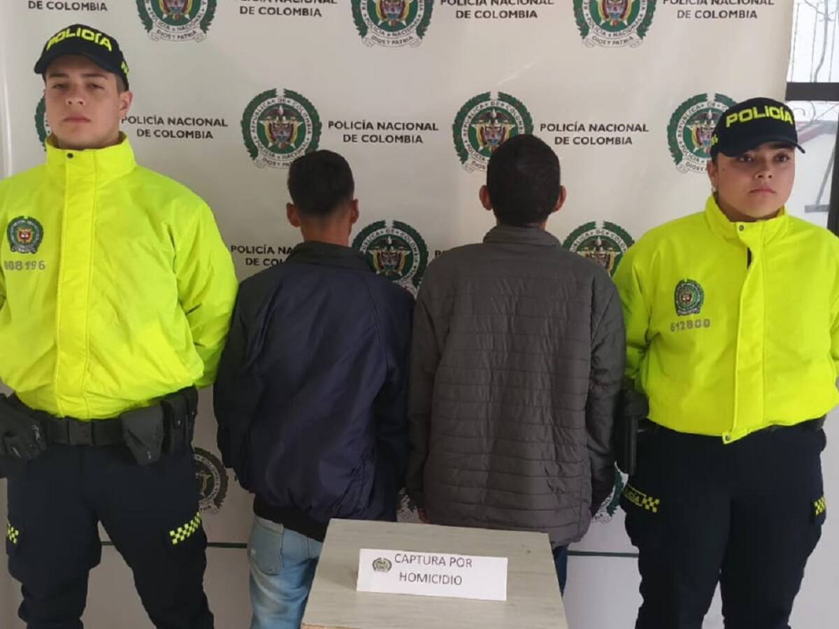 Dos personas que habrían participado de un asesinato en Aguadas, Caldas, fueron capturadas