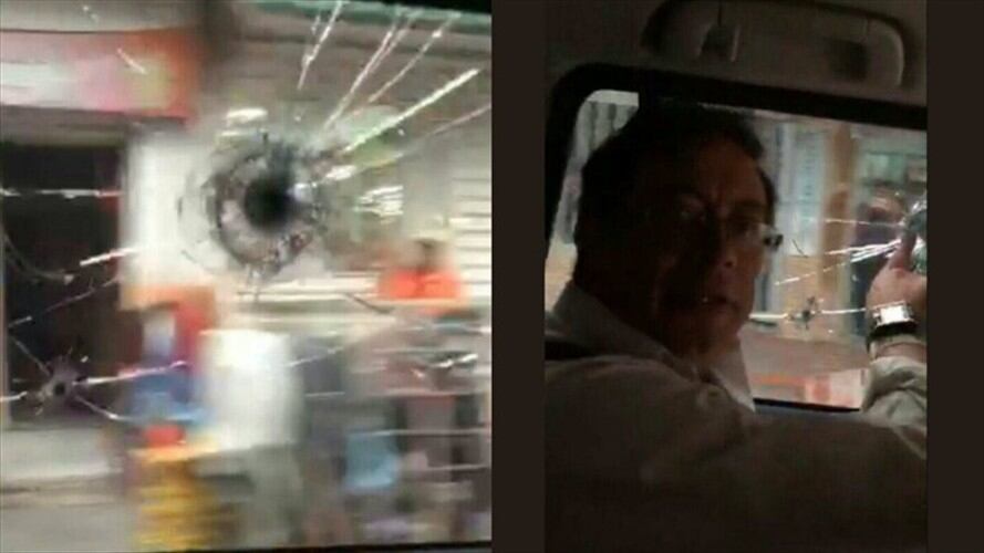 Vehículo de Gustavo Petro no fue impactado por proyectiles de arma de fuego: Fiscalía. Foto: Campaña Gustavo Petro