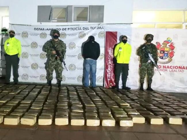 Incautan media tonelada de droga en el Tolima