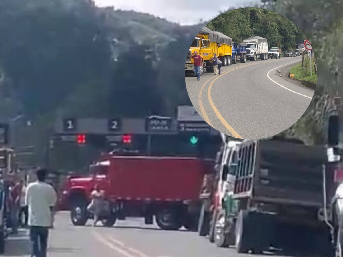 Transportadores no llegaron a un acuerdo y continúa el bloqueo de la vía en el peaje de Amagá